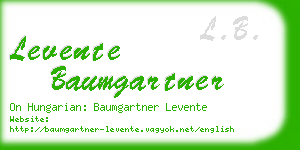 levente baumgartner business card